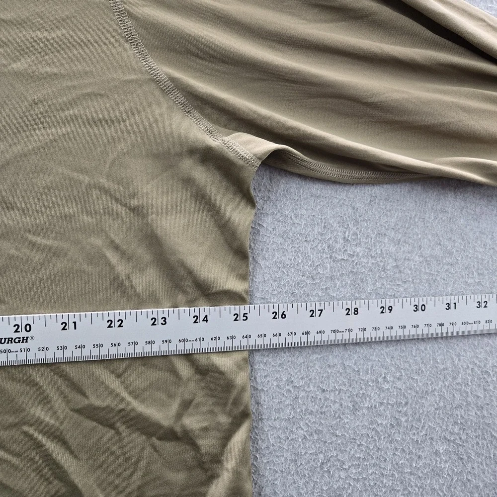 Milliken Men Shirt XL Tan Undershirt Cold Weather Gen III Thermal Long Sleeve